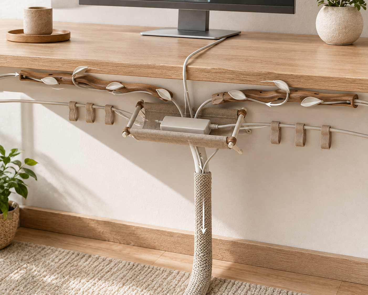 GrainFlow Under-Desk Cable Kit