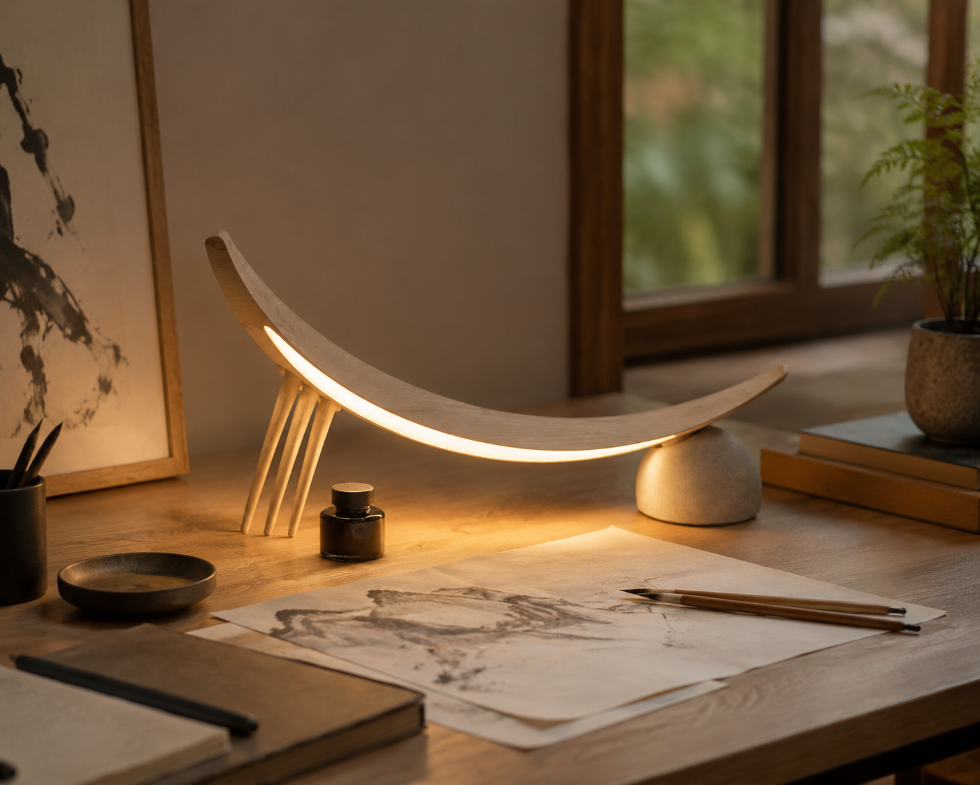 MoonRake Crescent Desk Lamp