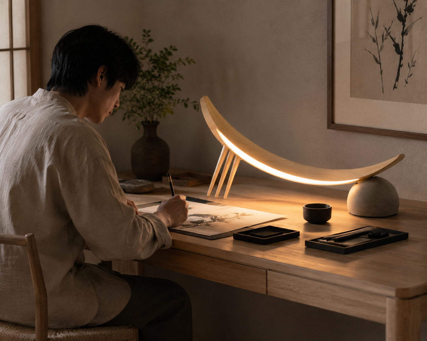 MoonRake Crescent Desk Lamp